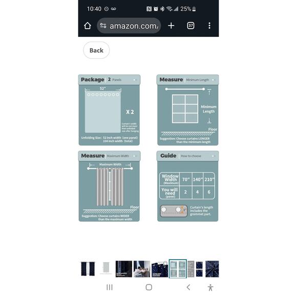 Kids Blackout Curtains Set 52x63 Navy Blue Silver Stars Insulated Darkening New - Picture 7 of 9